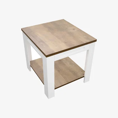 Dunelm Return - White Sands Side Table, Satin White