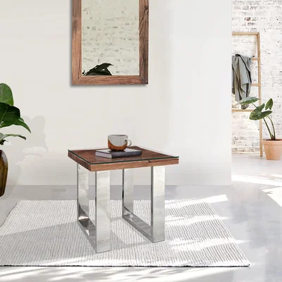 Dunelm Indus Valley Railway Sleeper Side Table Natural