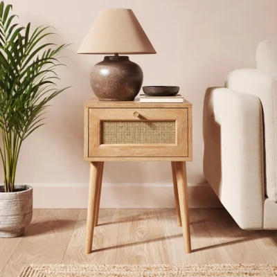 Dunelm Jordyn Side Table, Mango Wood Effect