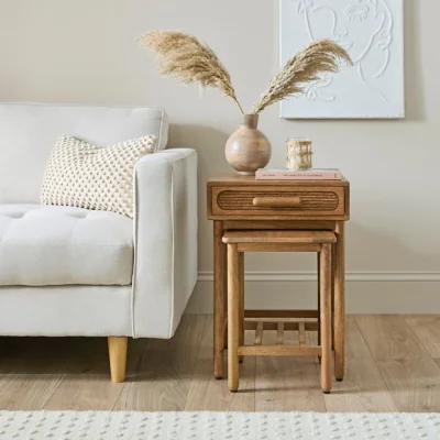 Dunelm Khari Nesting Side Tables, Mango Wood