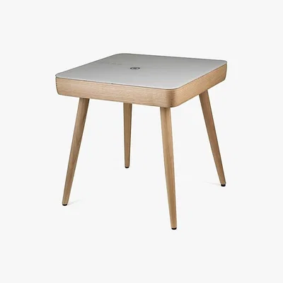 Dunelm Carl Smart Side Table Brown and Grey