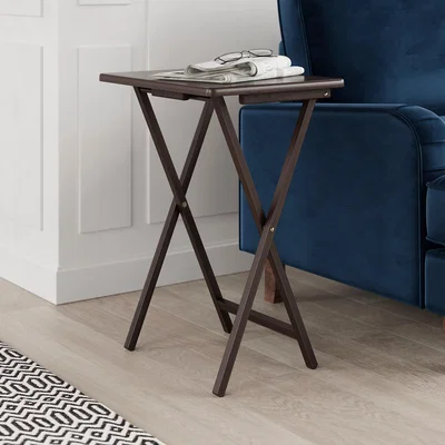 Dunelm Rubberwood Walnut TV Table Walnut