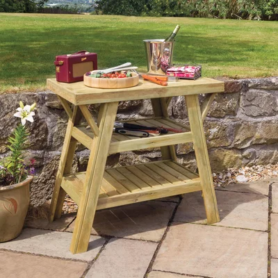 Dunelm BBQ Side Table Natural