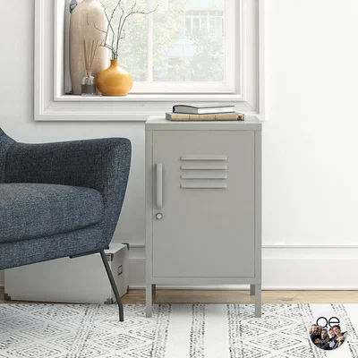 Dunelm Queer Eye Bradford Metal Locker End Table Taupe