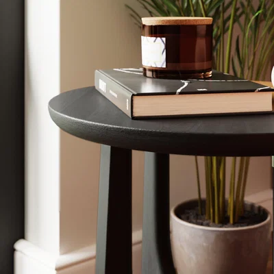 Dunelm Ashwin Side Table, Mango Wood Black