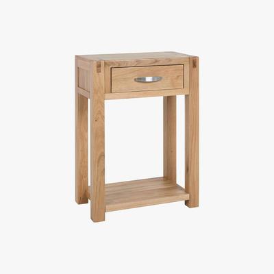 Dunelm Hastings Solid Oak Telephone Table Brown