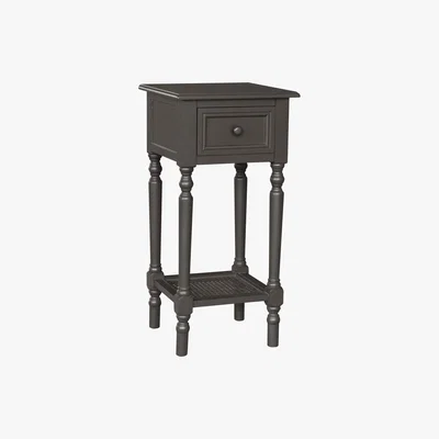 Dunelm Lucy Cane Charcoal Telephone Table Charcoal