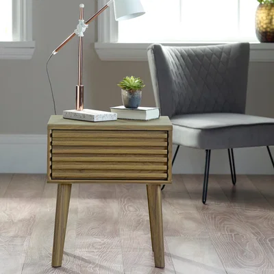 Dunelm Copen Riviera Oak Side Table Riviera Oak