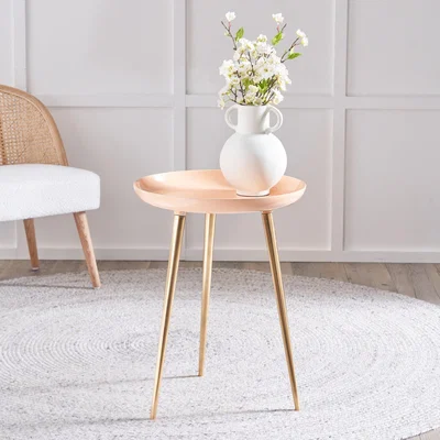 Dunelm Seline Side Table, Metal Apricot
