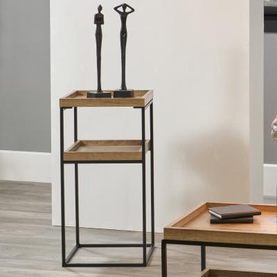 Dunelm Pacific Gallery Lam Side Table, Light Wood Effect Natural
