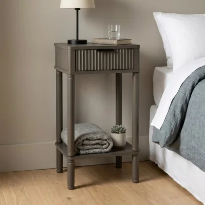 Dunelm Molly 1 Drawer Ribbed Side Table