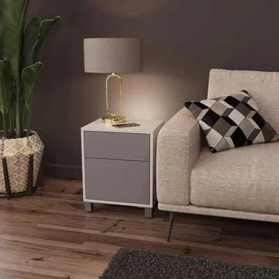 Dunelm LED Smart Click Lamp Table White