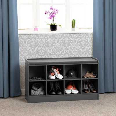 Dunelm Portland Shoe Bench Grey