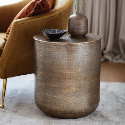 Dunelm Arcata Side Table Brass