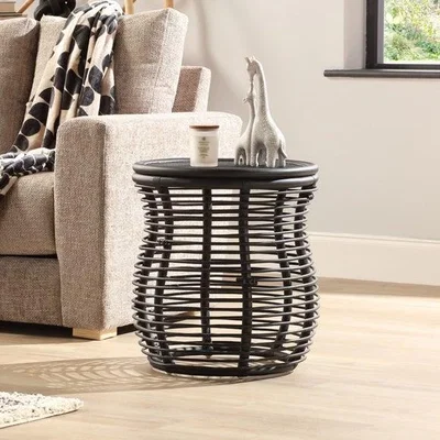 Dunelm Desser Royal Round Rattan Side Table
