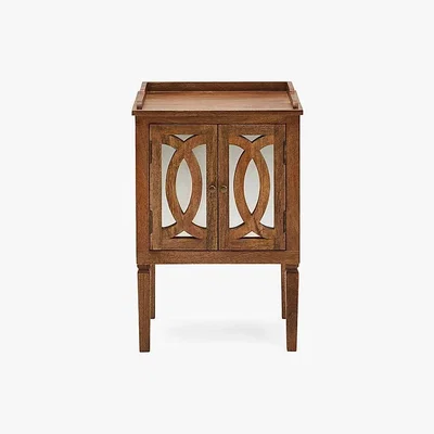 Dunelm Kiera Mirrored Side Table Light Brown