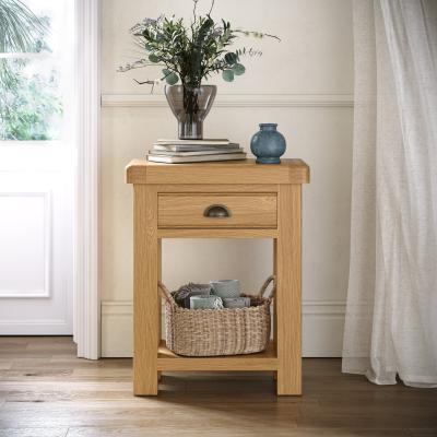 Dunelm Normandy Telephone Table Natural