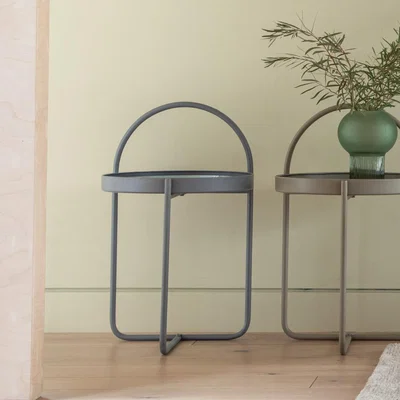 Dunelm Elwood Side Table, Iron Grey