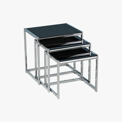 Dunelm Henrietta Nest of Tables Black
