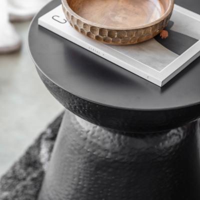 Dunelm Sandy Side Table Black Black