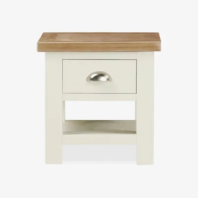Dunelm Wilby Cream Lamp Table Cream