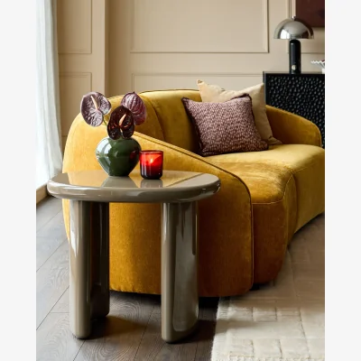 Danetti Carmela olive green gloss side table