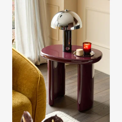Danetti Carmela plum gloss side table