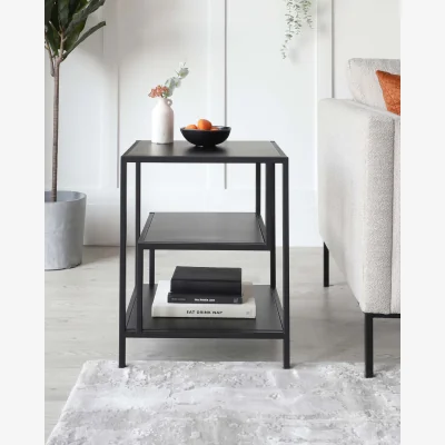 Danetti Finley Black Metal Side Table