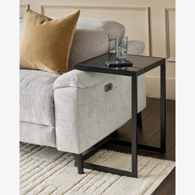 Danetti Ezra Smoked Glass Tray Table