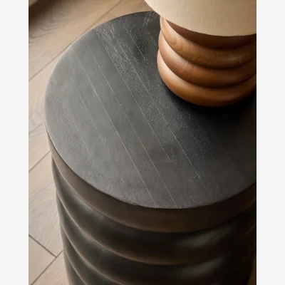 Danetti Hepworth black wood side table