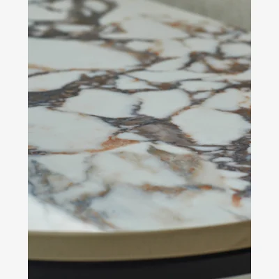 Danetti Demi white calacatta ceramic side table