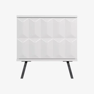 Furniture Village Alpha Lamp Table with SMART LED Lighting - White