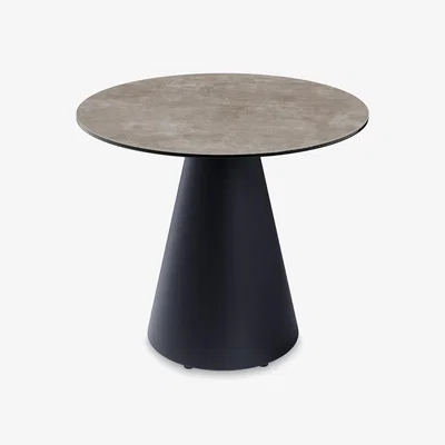 Furniture Village Akante - Amorim Round Lamp Table with Black Base