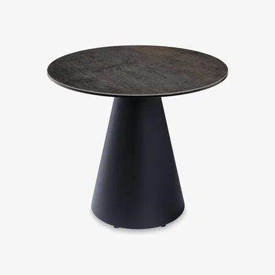 Furniture Village Akante - Amorim Round Lamp Table with Black Base