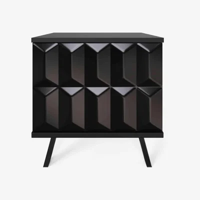 Furniture Village Alpha Lamp Table with SMART LED Lighting - Black