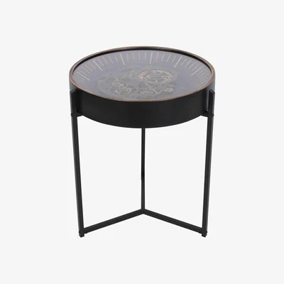Furniture Village Palladium Side Table - Black & Gold