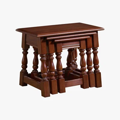 Furniture Village Old Charm Nest Of Tables - Brown - By Furniture Village