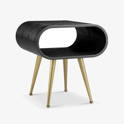 Furniture Village Nina Side Table - Black & Gold