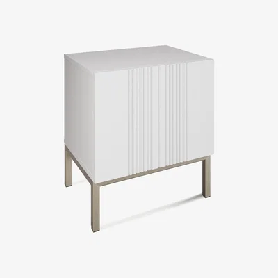Furniture Village Delta Lamp Table with Smart LED Lighting - White