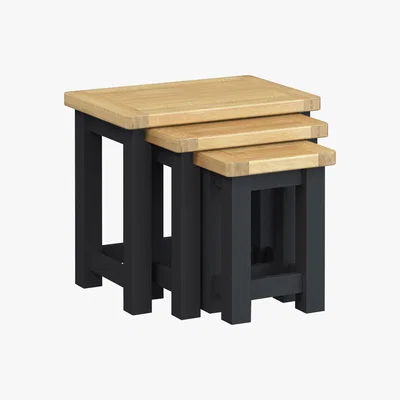 Furniture Village Corndell - Somerset Nest of Tables - Black