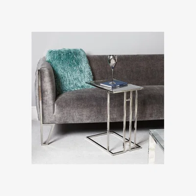 Furniture123 Harry Stainless Steel Sofa Table Clear