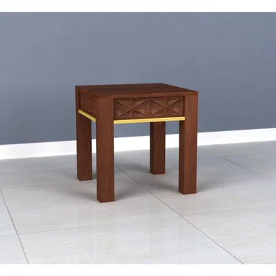 Furniture123 Dark Mango Wood & Gold Side Table - Artisan House