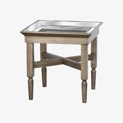Furniture123 Metal Side Table with Glass Top - Astor