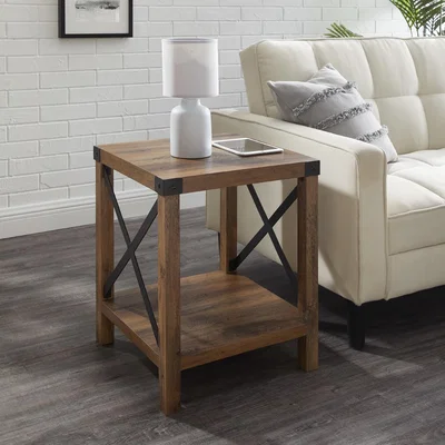 Furniture123 Square Walnut Side Table - Foster