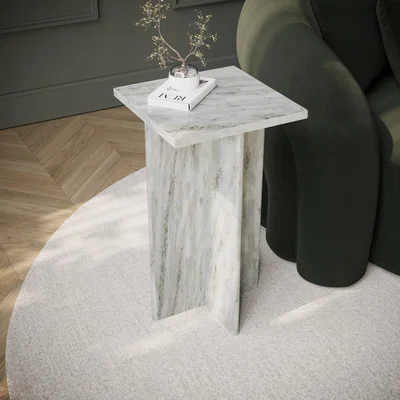 Furniture123 Square Marble Side Table - Matilda