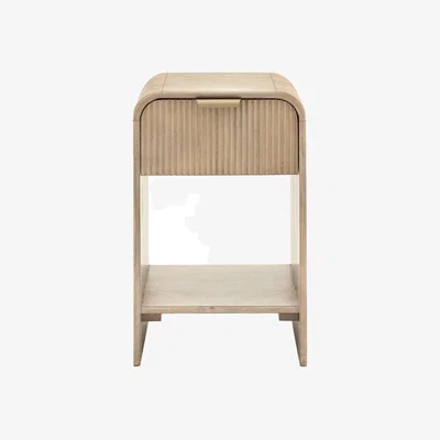 Furniture123 Mango Wood 1 Drawer Side Table - Colonna - Caspian House