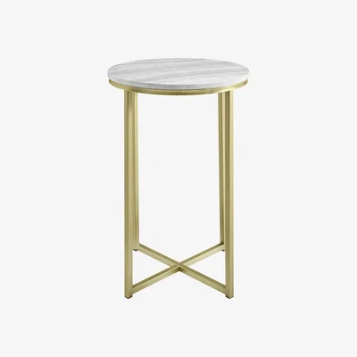 Furniture123 Grey Faux Stone Side Table