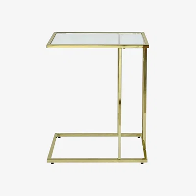 Furniture123 Harry Gold Sofa Table Clear Glass - DSP KD