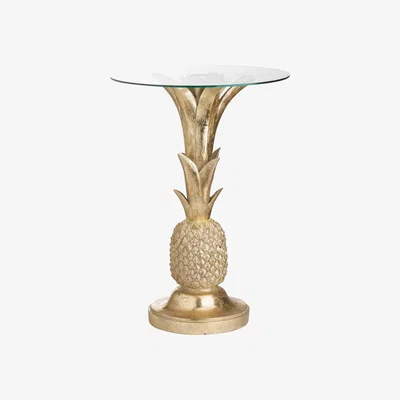 Furniture123 Gold & Glass Pineapple Side Table -  Ashby