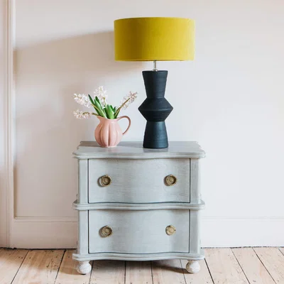 Graham & Green Graham and Green Oyster Two Drawer Bedside Table